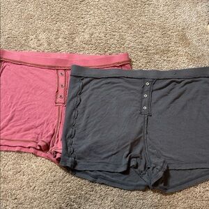 Urban Outfitters Pink and Gray Button-Front Panties